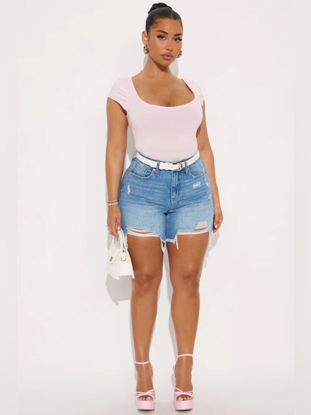 Denim shorts
